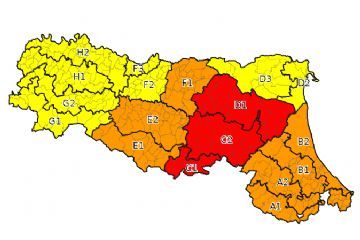 Mappa zone di allerta meteo