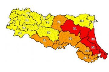 Mappa zone di allerta meteo