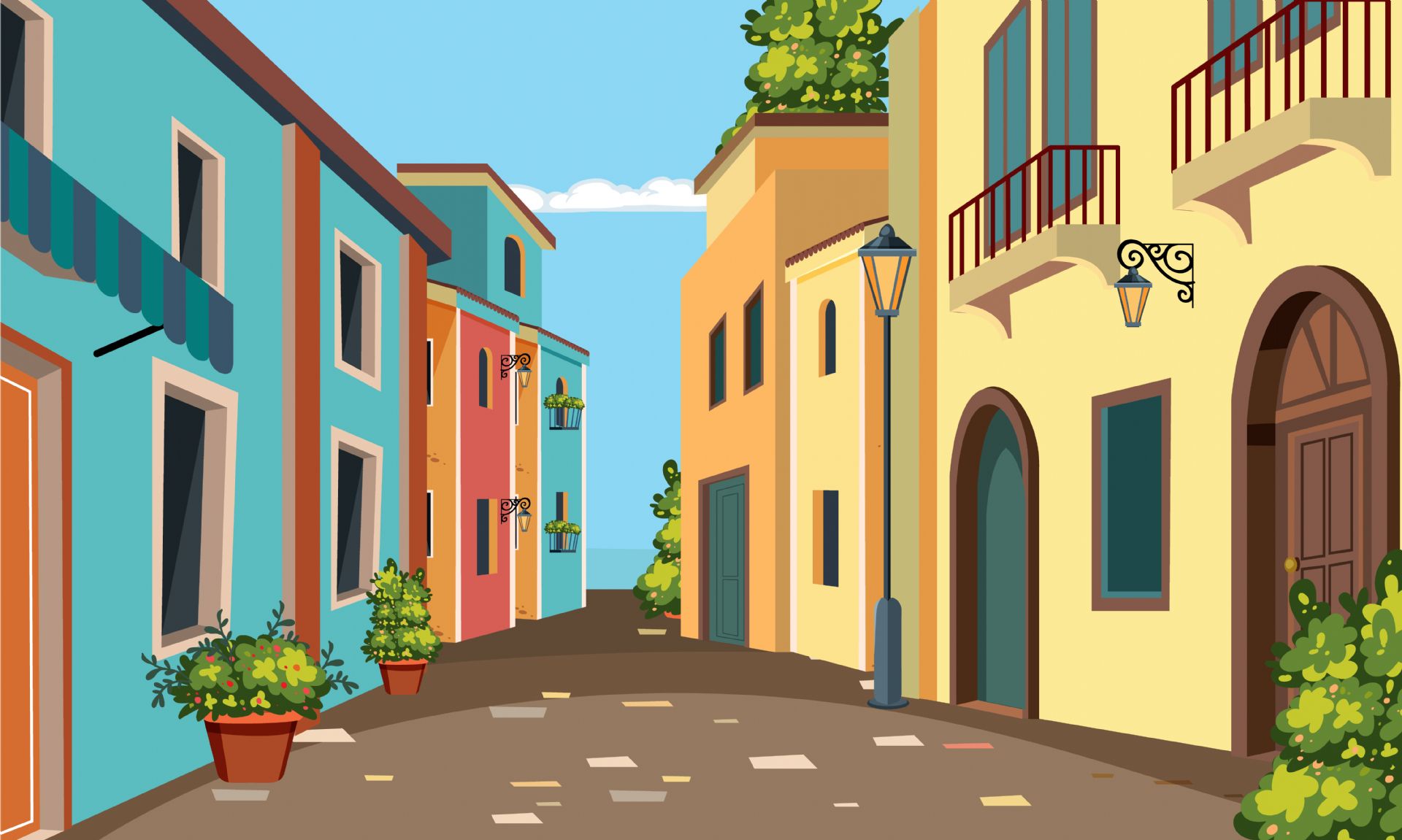 Illustrazione borgo