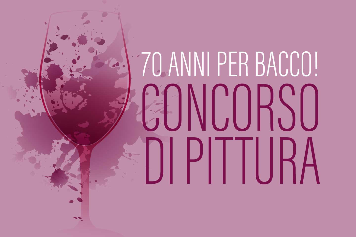 un calice di vino con del colore rosso e il titolo del concorso