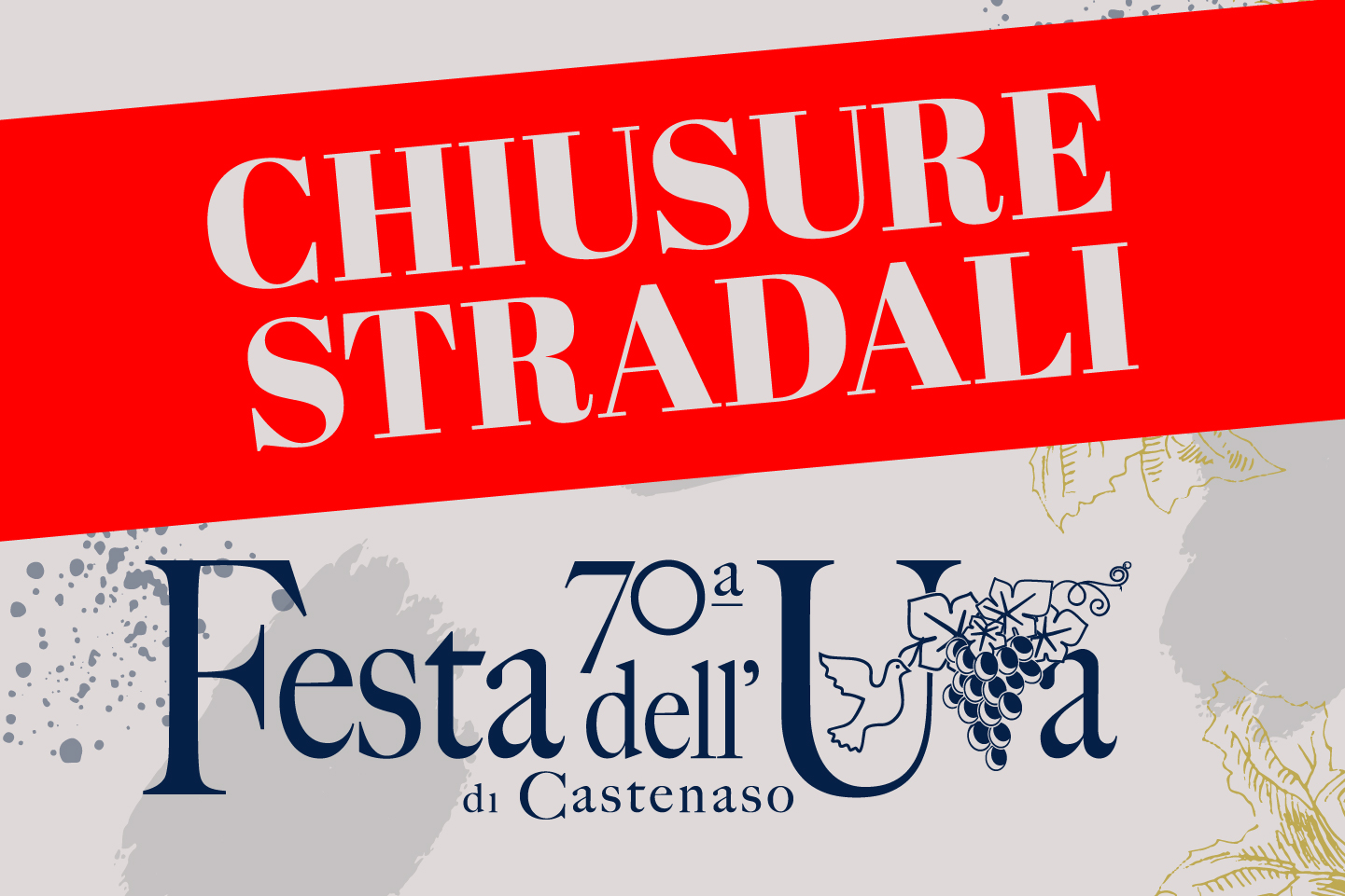 Scritta "Chisure stradali"