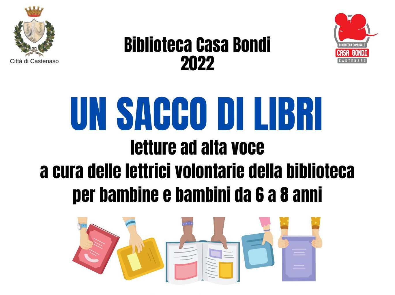 Un sacco di libri: letture ad alta voce per bimbi da 6 a 8 anni